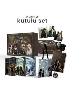 Gümüş Yürek Serisi – Üç Kitaplık Hediyeli Yan Boyamalı Kutu